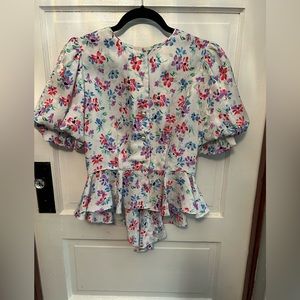 Vintage Bow Blouse with puff sleeve